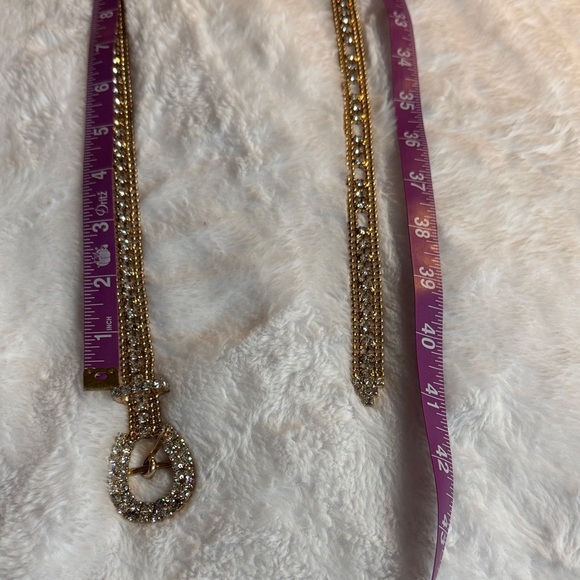 “Sparkly Rhinestone Belt / Necklace – Gold & Silver Statement Accessory - Picture 7 of 11